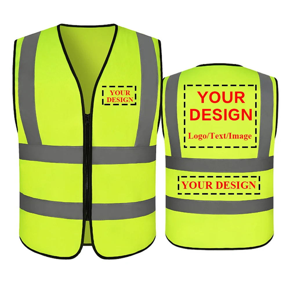 Safety Vest Custom Logo Construction