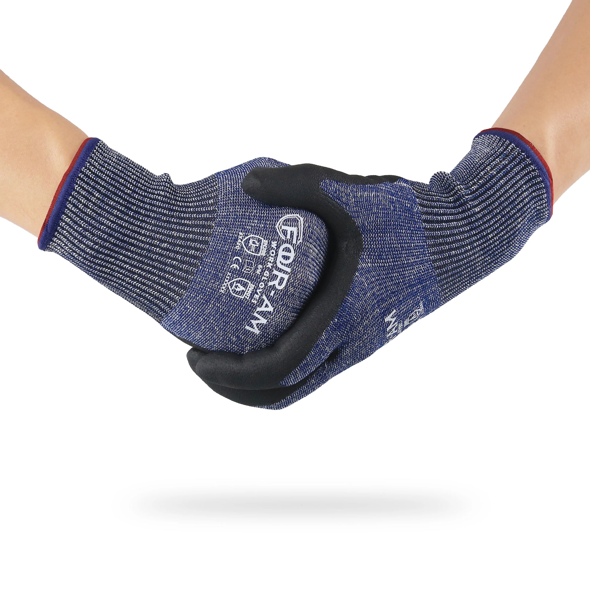 Level 5 Cut-Resistant Gloves, Firm Non-Slip Grip, Heavy Duty Work, Durable & Breathable Nitrile Foam Coated, Touchscreen